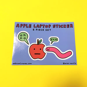 A6 'APPLE LAPTOP' STICKER SHEET