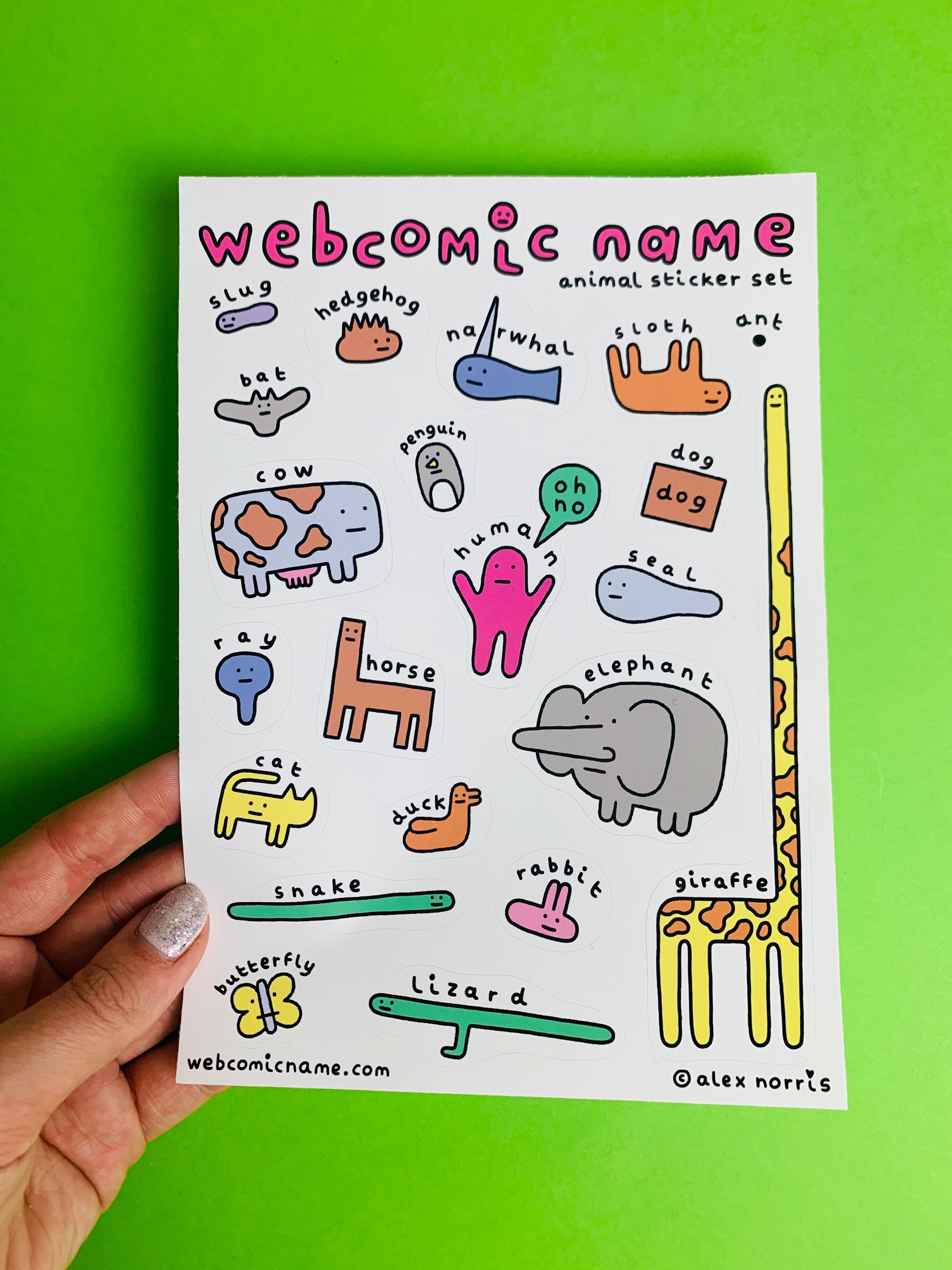 A5 'ANIMAL' STICKER SHEET – The Oh No Shop
