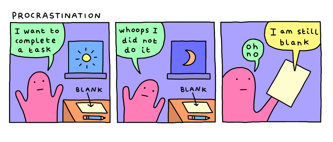 'PROCRASTINATION' A4 PRINT